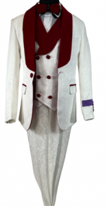 BOYS 5PC. SUIT (IVORY RED) 2121233